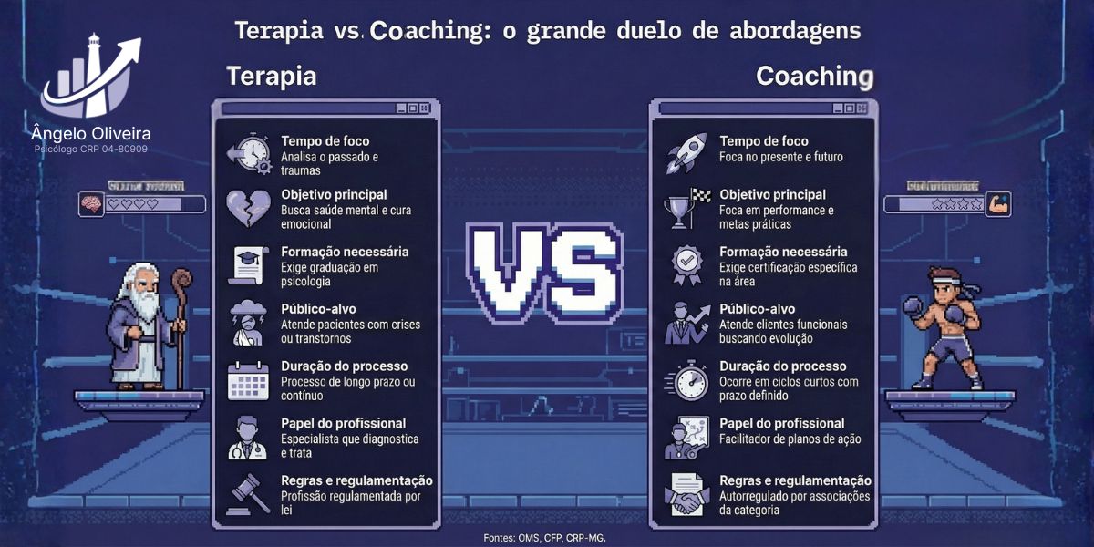 Terapia e coaching a diferença infográfico