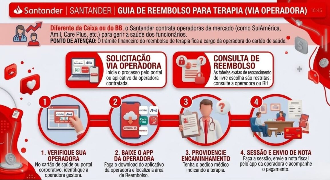 reembolso de psicólogo Santander passo a passo saúde mental