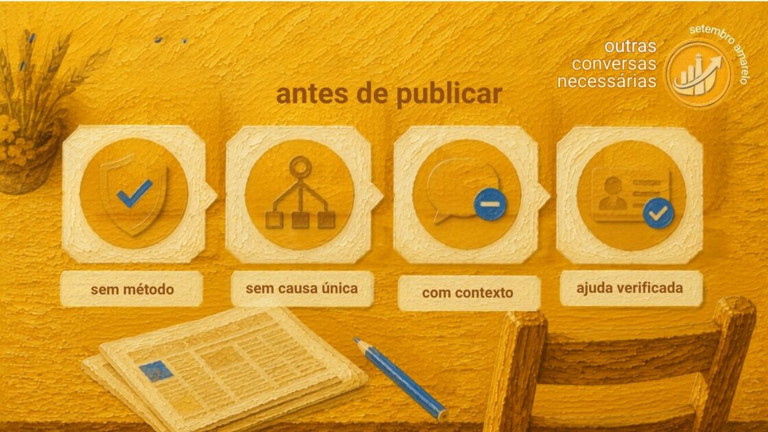 antes de publicar comunicação de suicídio